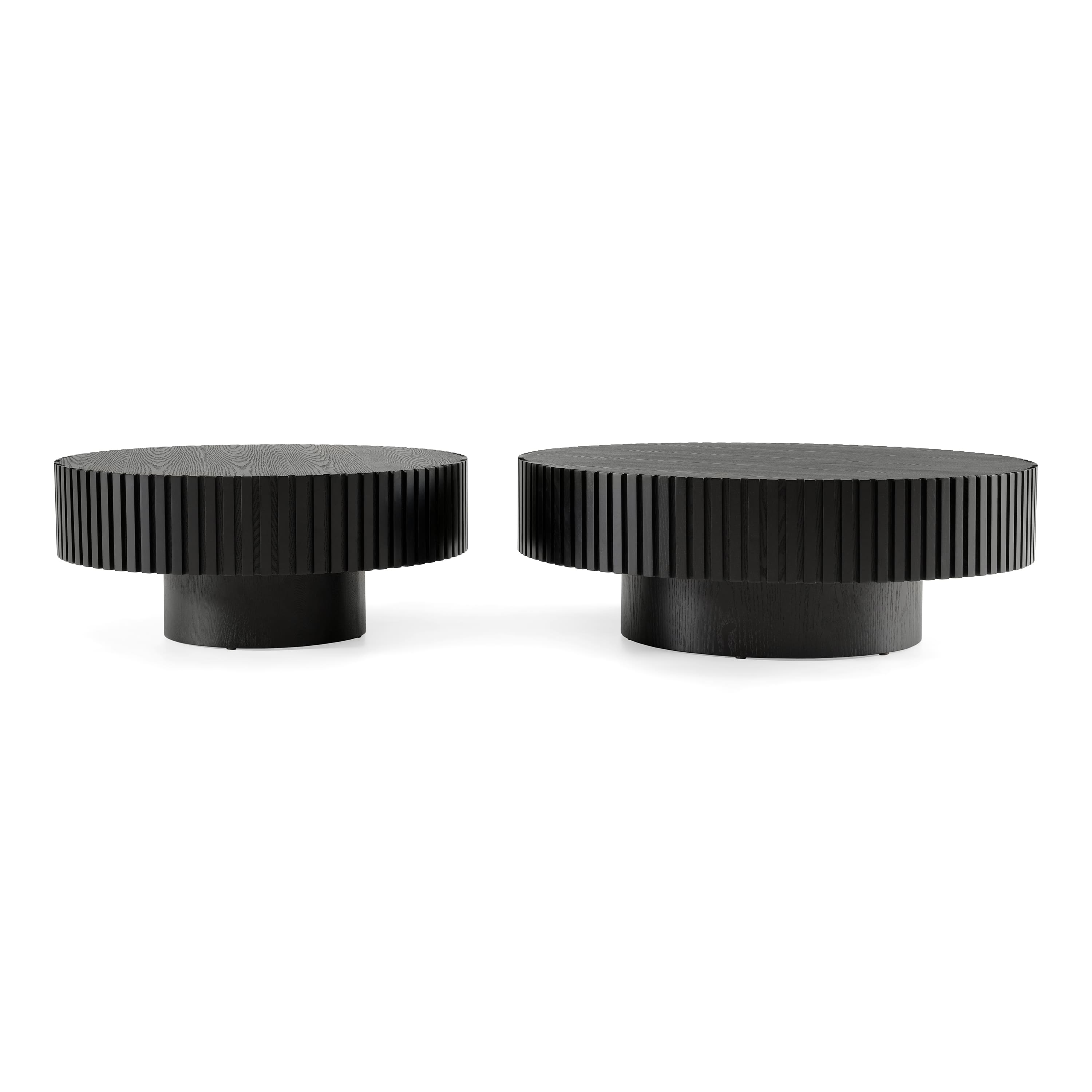 LA Furniture Pierre Modern Black Ash Round Coffee Table Set VGDW-DW4023-SET-BLK Contemporary Style by Vig Furnitrue Number 85758 Catch Home Goods