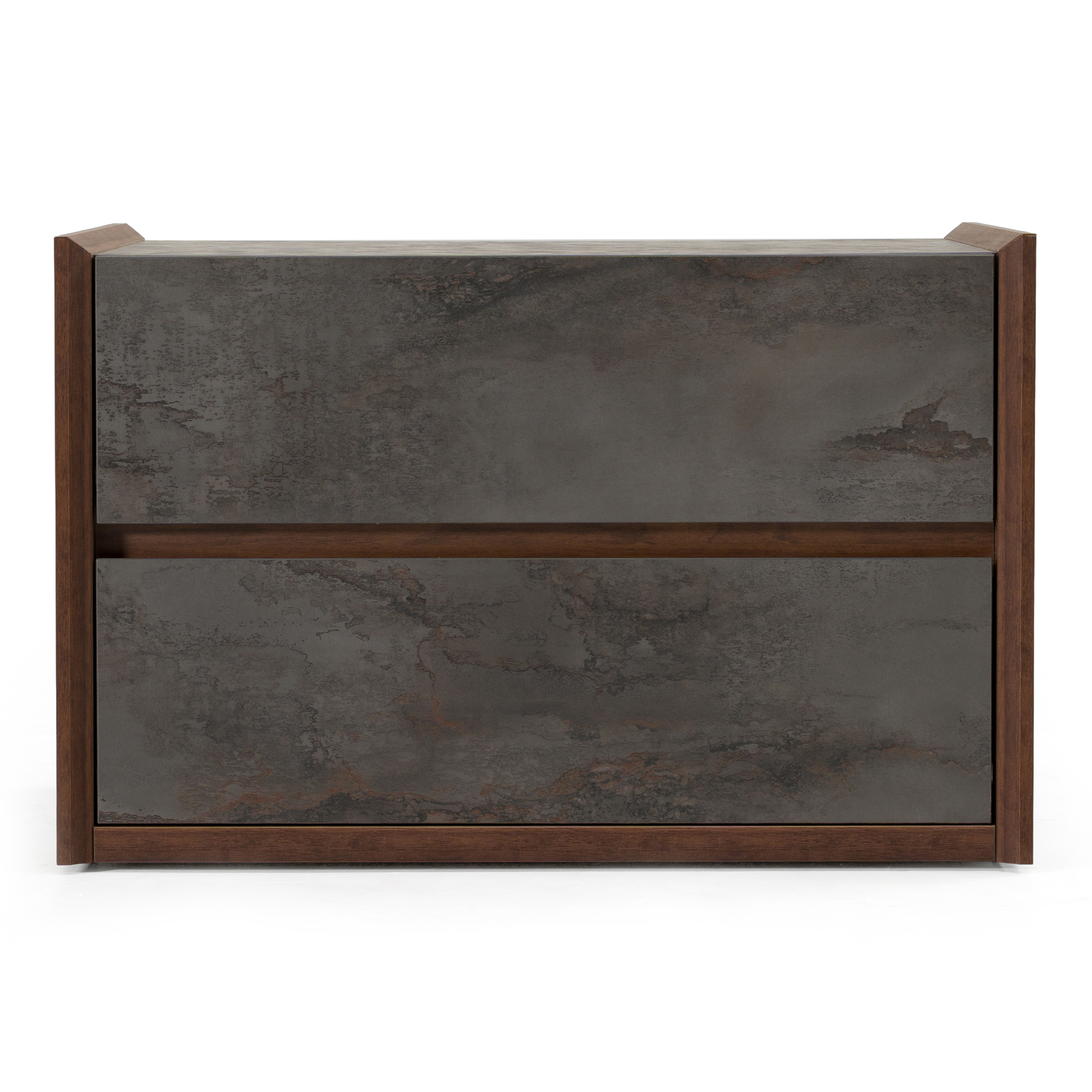 LA Furniture Rado Modern Walnut & Stucco Nightstand VGACRADO-NS Contemporary Style by Vig Furnitrue Number 77190 Catch Home Goods