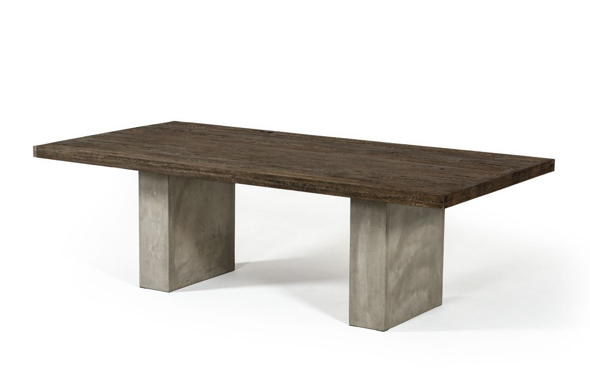 LA Furniture Renzo Modern Oak & Concrete 118" Dining Table VGGRRENZO-118 Contemporary Style by Vig Furnitrue Number 73297 Catch Home Goods