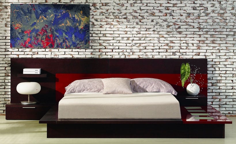 LA Furniture Eastern King Rimini Contemporary Walk-On Platform Bed with Nightstands VGWCRIMINI-EK Contemporary Style by Vig Furnitrue Number 11715 Catch Home Goods
