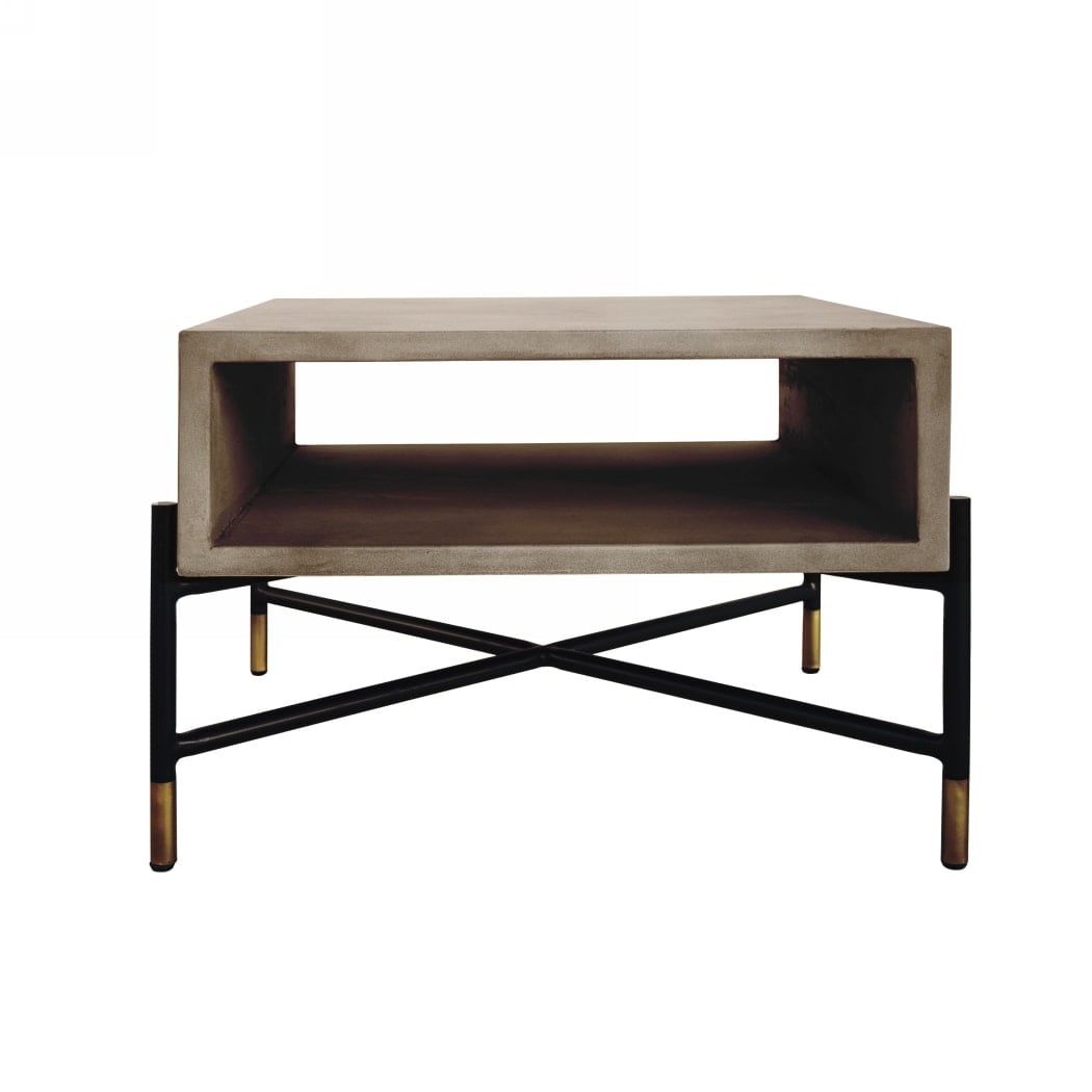 LA Furniture Walker Modern Concrete & Metal End Table VGLBROKY-LT50 Contemporary Style by Vig Furnitrue Number 75502 Catch Home Goods