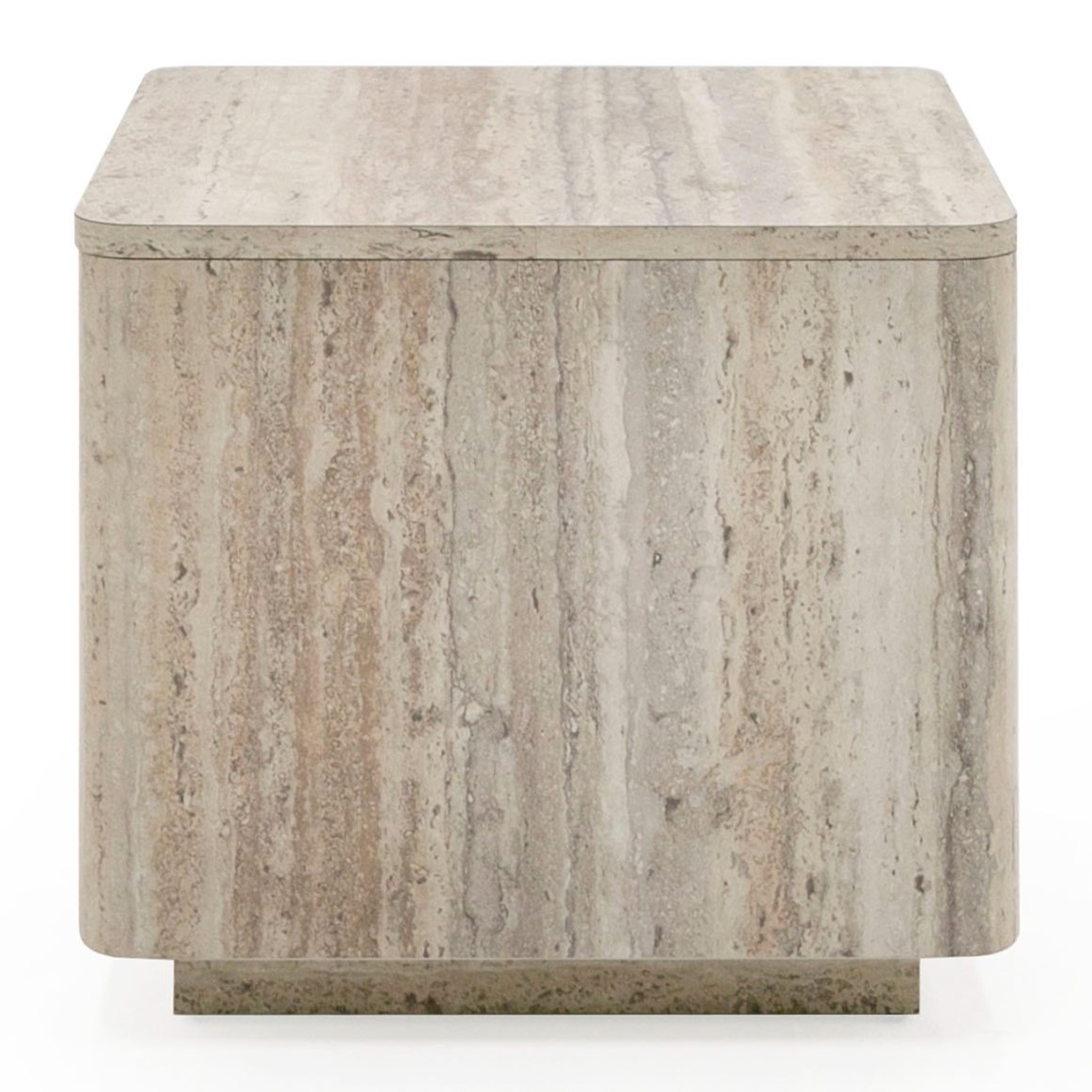 LA Furniture Roma Modern Faux Travertine Square End Table VGAN-ROMA-ET Contemporary Style by Vig Furnitrue Number 80566 Catch Home Goods