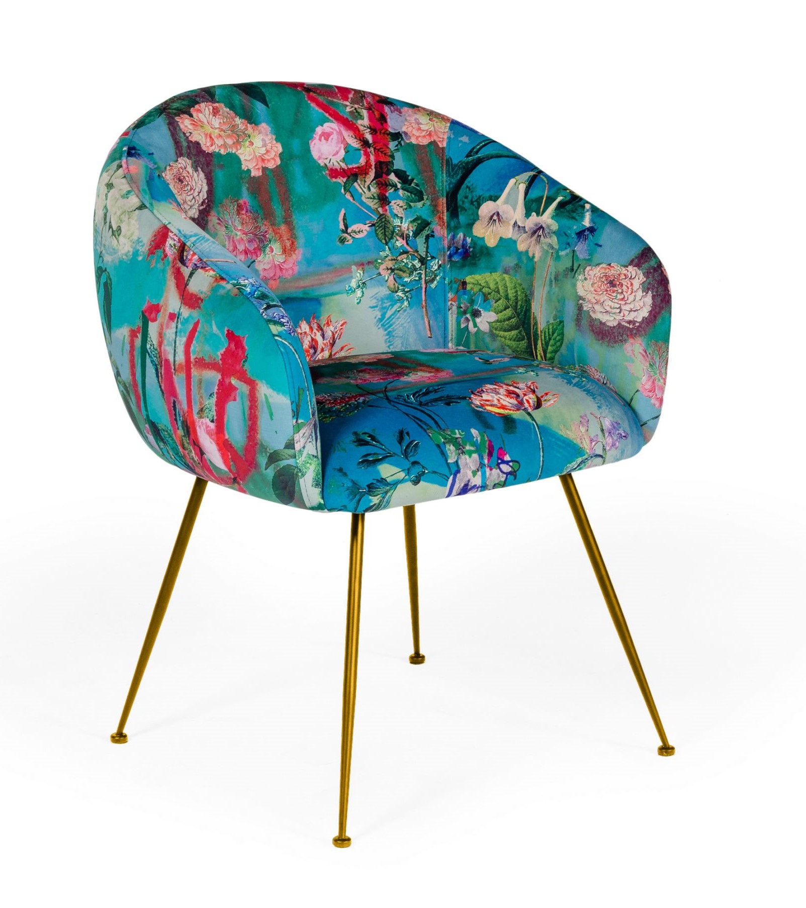 LA Furniture Roxann Contemporary Floral Velvet Gold Dining Chair VGEUMC-9292CH-A-GL-CH Contemporary Style by Vig Furnitrue Number 78557 Catch Home Goods
