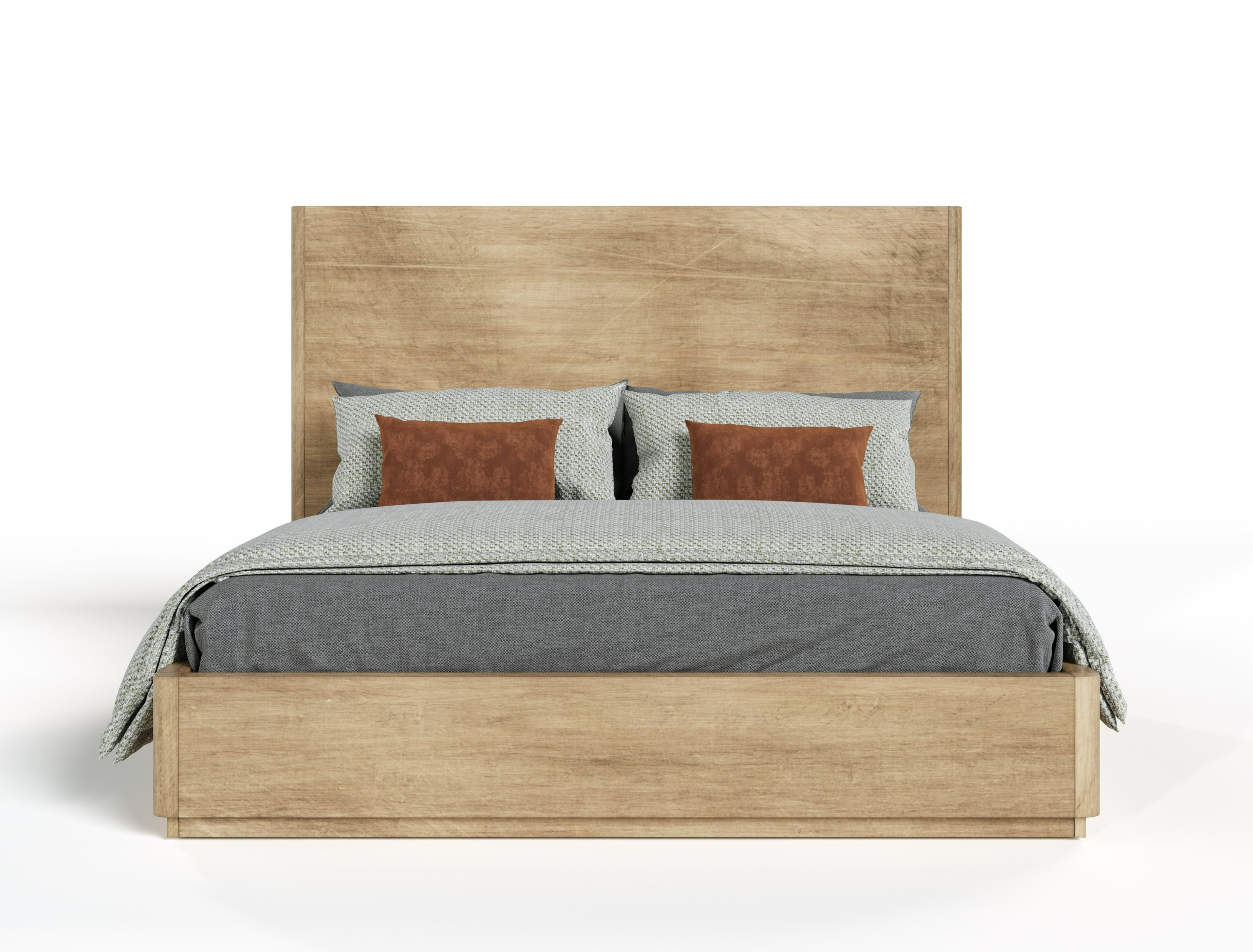 LA Furniture Queen Santa Monica Modern Natual Oak Bed VGMABR-144-BED-Q Contemporary Style by Vig Furnitrue Number 82031 Catch Home Goods