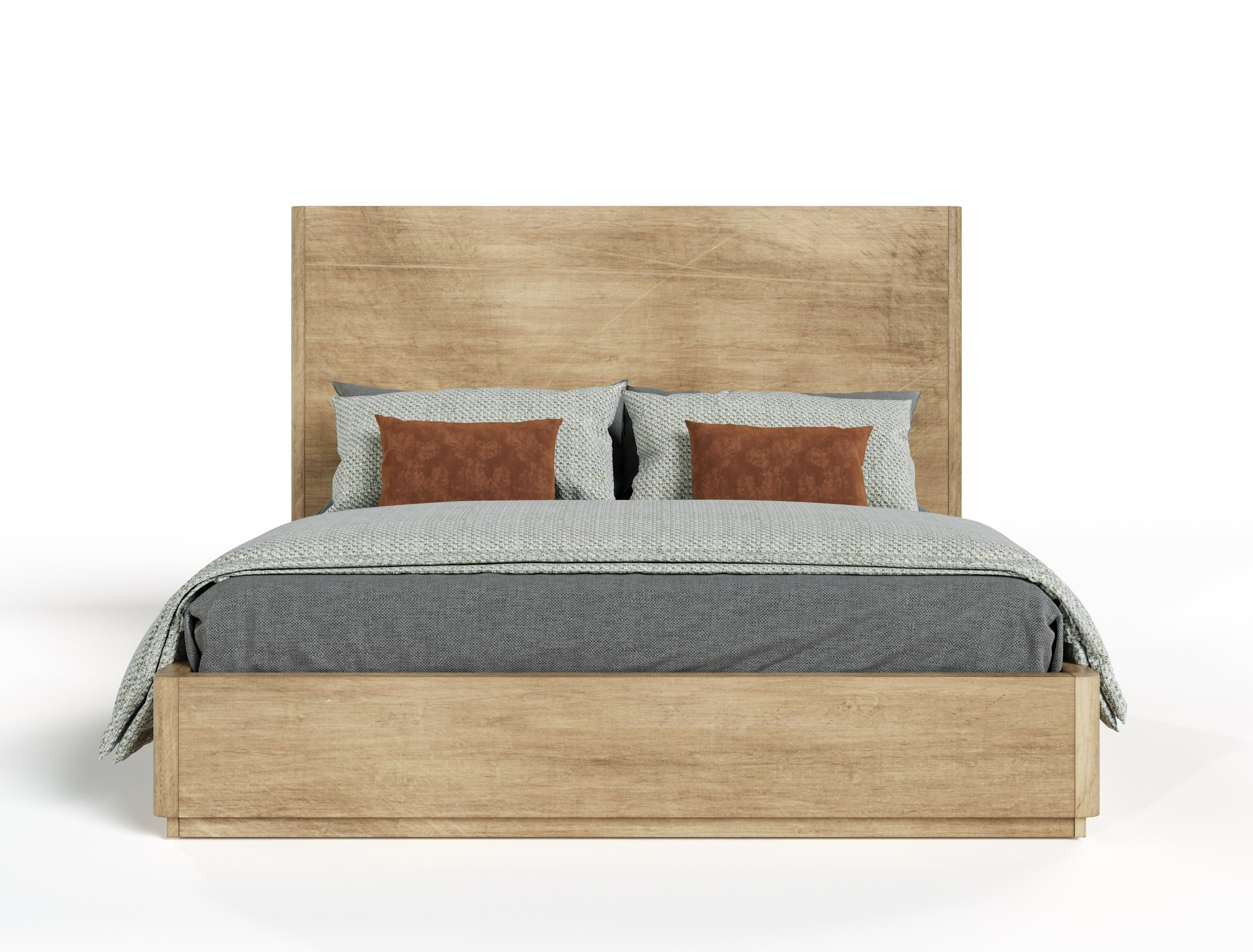 LA Furniture California King Santa Monica Modern Natual Oak Bed VGMABR-144-BED-CK Contemporary Style by Vig Furnitrue Number 82032 Catch Home Goods