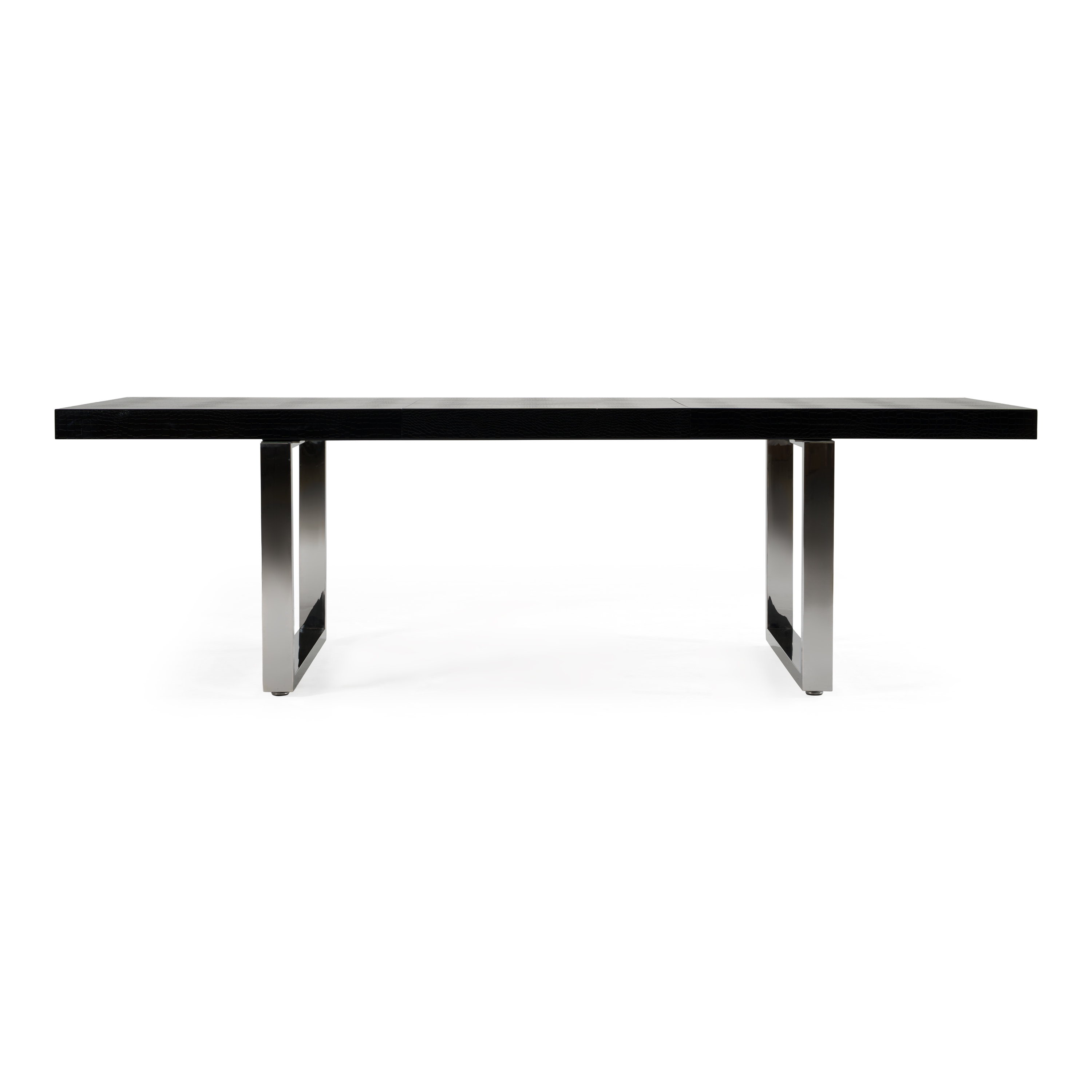 LA Furniture Skyline Modern Black Crocodile Lacquer Extendable Dining Table VGUNAC803-255-B Contemporary Style by Vig Furnitrue Number 12640 Catch Home Goods