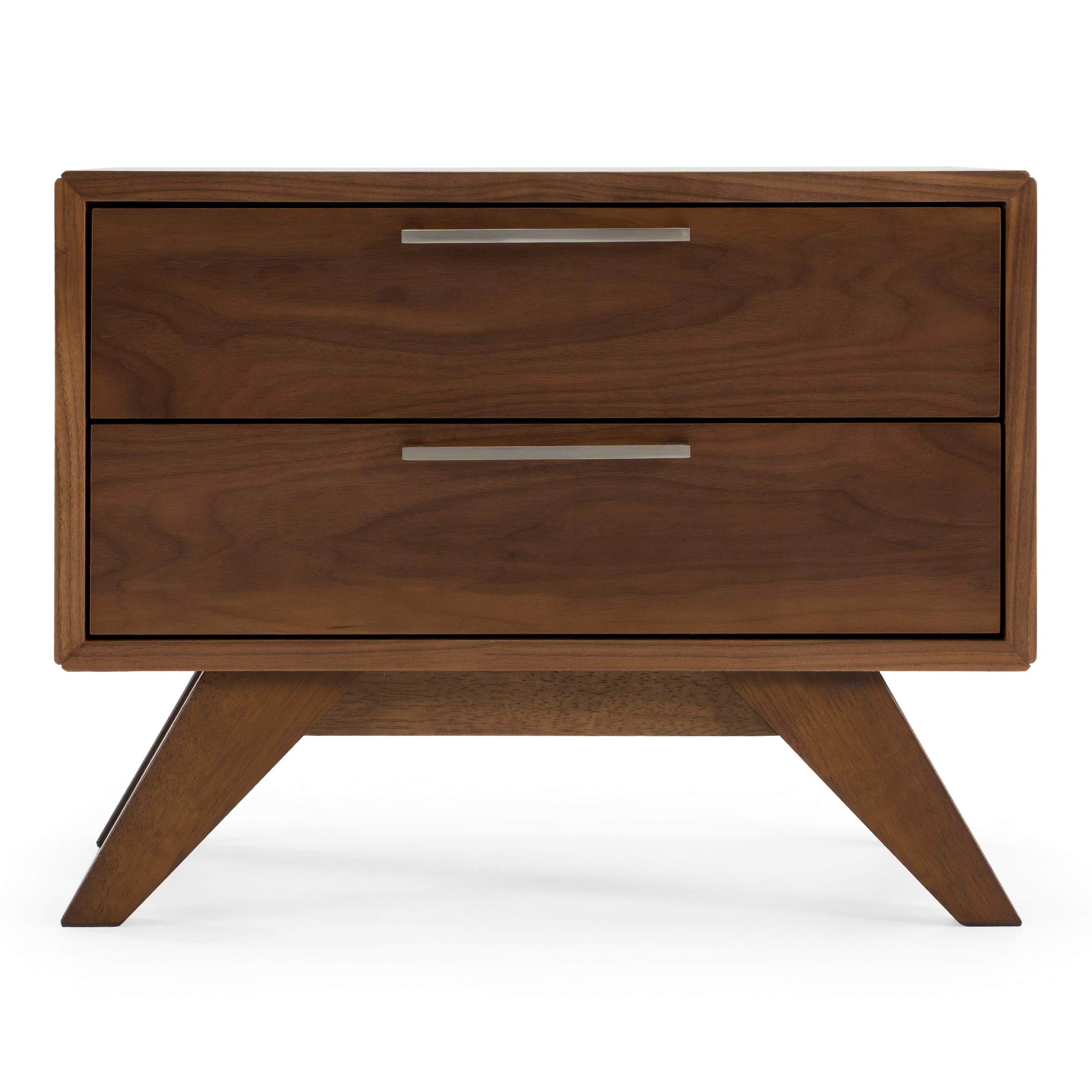 LA Furniture Soria Mid-Century Walnut Nightstand VGMABR-32-NS Contemporary Style by Vig Furnitrue Number 71883 Catch Home Goods