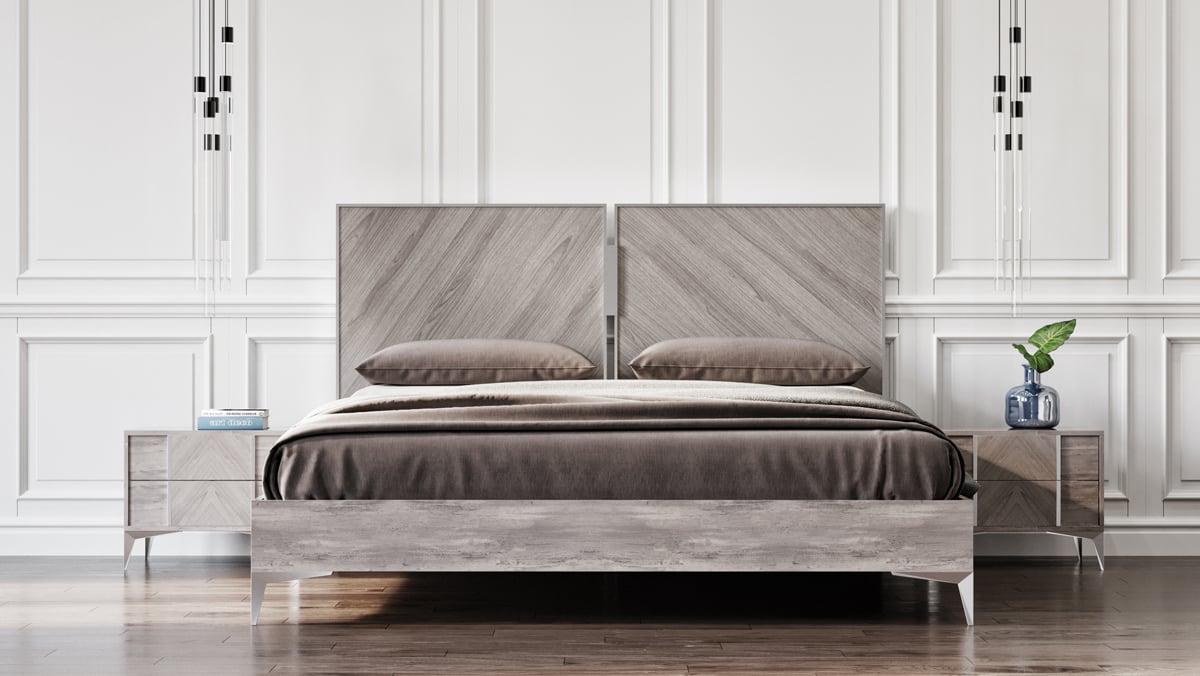 LA Furniture Eastern King Alexa Italian Modern Grey Bed VGACALEXA-BED-EK Contemporary Style by Vig Furnitrue Number 73699A Catch Home Goods