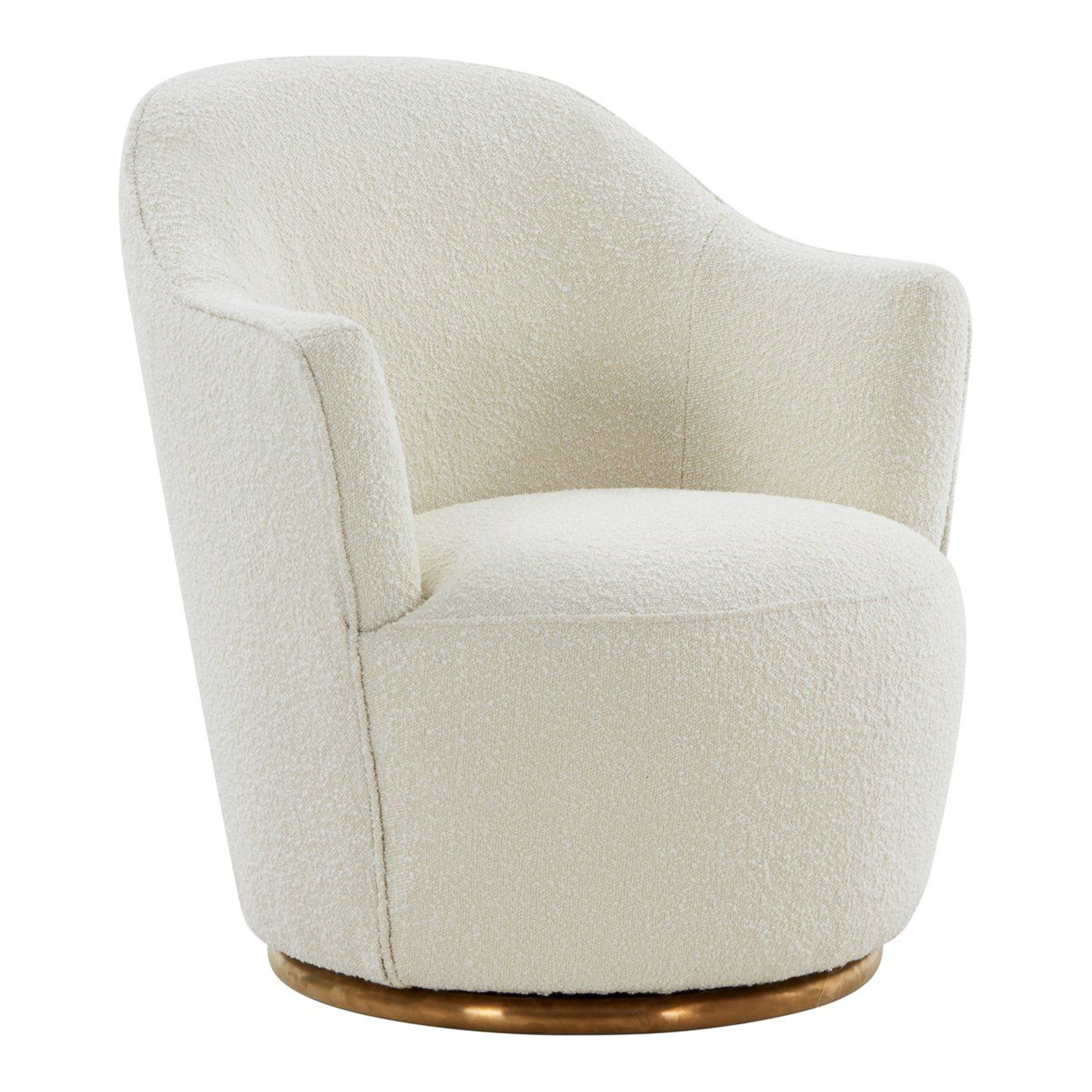 LA Furniture Vera Modern Sherpa Swivel Accent Chair VGRHAC-542-WHT-CH Contemporary Style by Vig Furnitrue Number 79136 Catch Home Goods