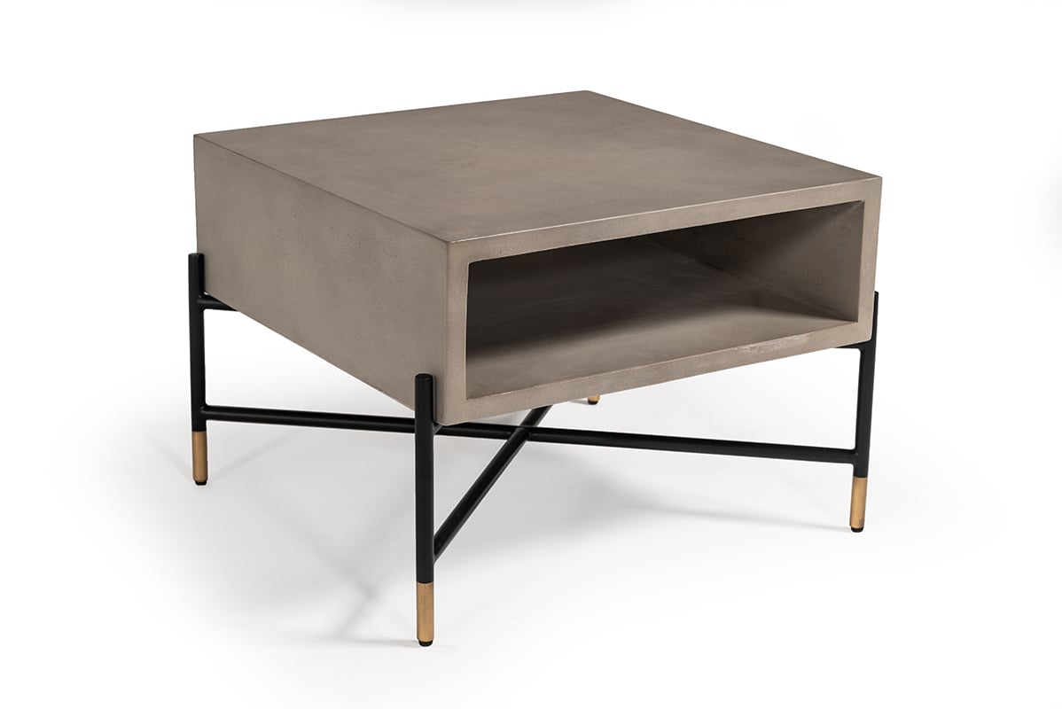 LA Furniture Walker Modern Concrete & Metal Coffee Table VGLBROKY-CF63 Contemporary Style by Vig Furnitrue Number 75503 Catch Home Goods